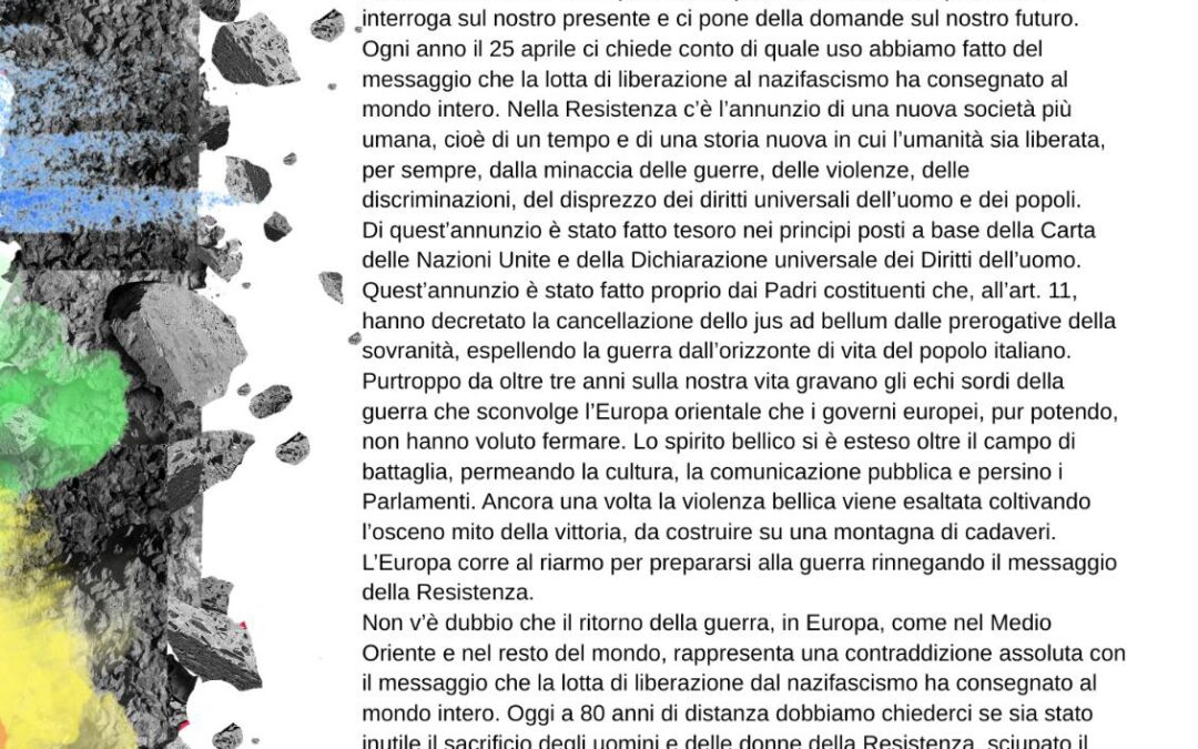 25 Aprile — Per la pace, la libertà e la dignità